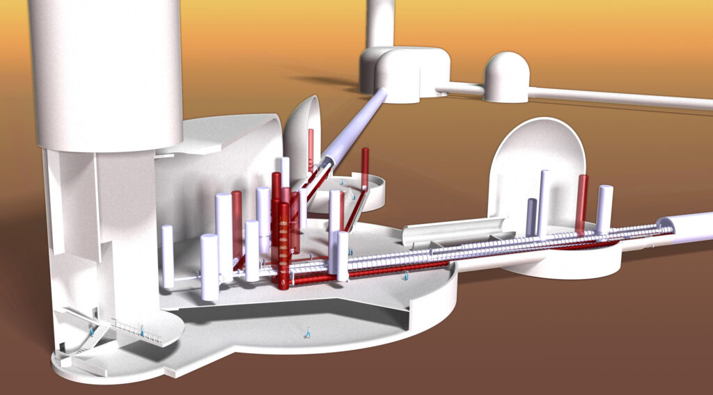 Artist impression van de Einstein Telescope