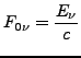 $F_{0 \nu }= {\displaystyle\frac{E_{\nu}}{c}}$