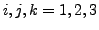 $i,j,k=1,2,3$