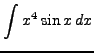 $\displaystyle
\int_{}^{} x^4\sin x\,dx$