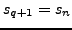 $s_{q+1}=s_n$