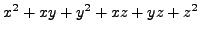 $x^2+xy+y^2+xz+yz+z^2$