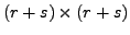 $(r+s) \times (r+s)$