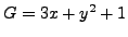 $G=3x+y^2+1$