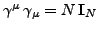 $\gamma^\mu 
\gamma_\mu=N {\bf I}_N$