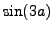 $\sin(3a)$
