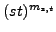 $(s t)^{m_{s,t}}$