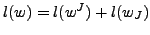 $l(w)=l(w^J)+l(w_J)$