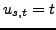 $u_{s,t}=t$