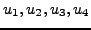 $u_1,u_2,u_3,u_4$