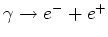 $\gamma \rightarrow e^-+e^+$