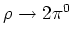 $\rho \rightarrow 2\pi^0$