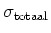 $\sigma_{\rm totaal}$