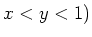 $x<y<1)$