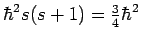 $\hbar^2 s(s+1) = {3 \over 4} \hbar^2$