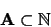\begin{displaymath}
{\bf A} \subset {\mathbb{N}}
\end{displaymath}