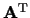 ${\bf A}^{\rm T}$