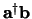 ${\bf a}^\dagger {\bf b}$