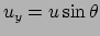 $ u_y=u\sin{\theta}$