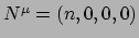 $ N^\mu = (n,0,0,0)$