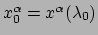 $ x_0^\alpha = x^\alpha (\lambda_0 )$