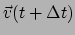 $ \vec v(t+ \Delta t)$