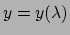 $ y = y(\lambda )$