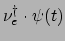 $\displaystyle \nu_e^\dagger \cdot \psi (t)$