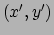 $ ({x}^\prime, {y}^\prime)$