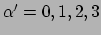 $ {\alpha}^\prime = 0,1,2,3$