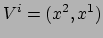$ V^i = (x^2,x^1)$