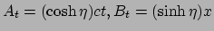 $ A_t = (\cosh \eta)ct, B_t=(\sinh \eta)x$