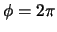 $\phi = 2\pi$