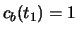 $c_b(t_1) = 1$