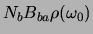 $N_bB_{ba} \rho (\omega_0 )$