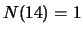 $N(14) = 1$