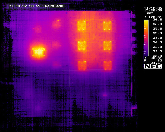 MROD-X Solder Side Thermal Picture